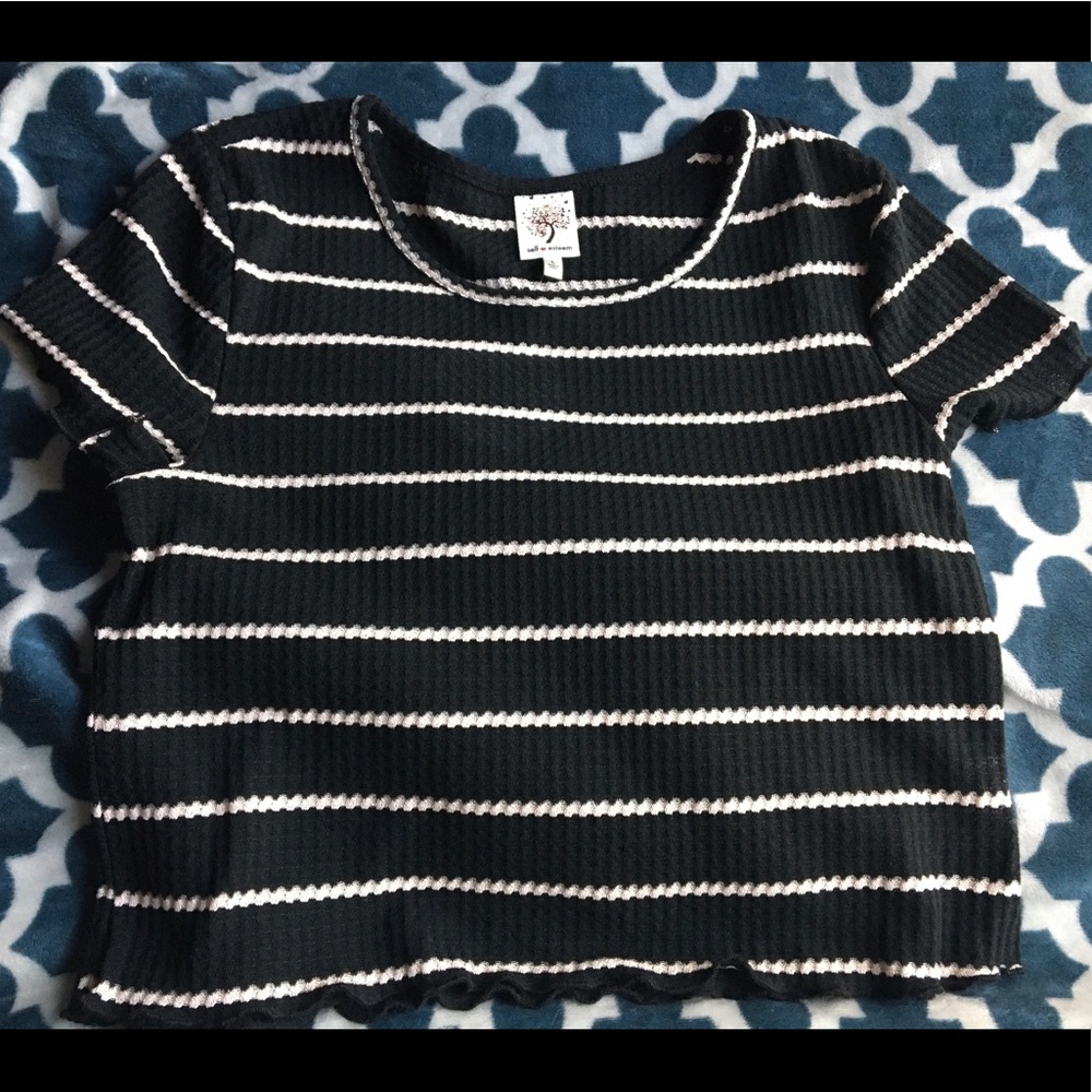 Junior Striped Knit Top